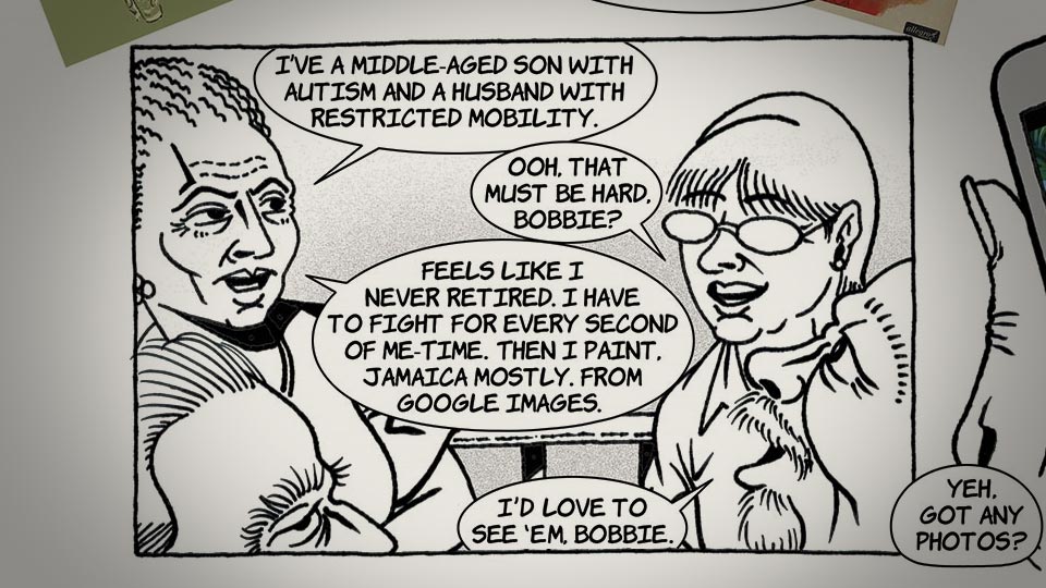 Comic art panel