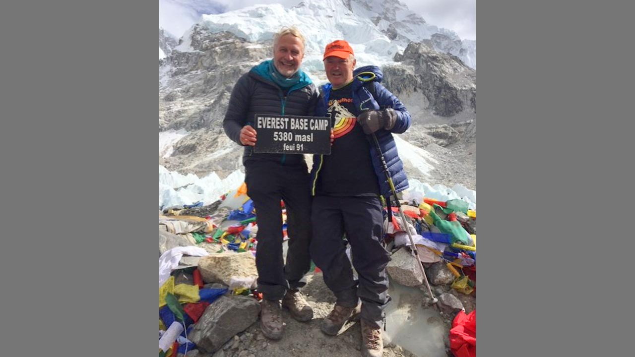 Barry Harper at Base Camp, Mount Everest