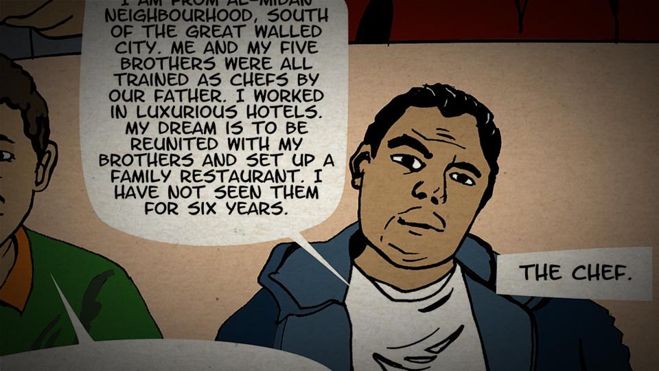 Comic art panel