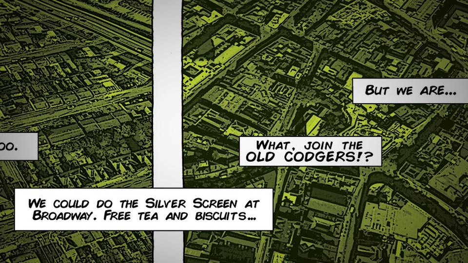 Comic art panel