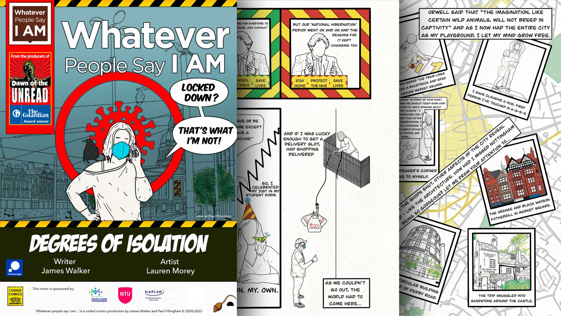 Locked Down? - Degrees of Isolation comic cover and sample pages